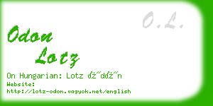 odon lotz business card